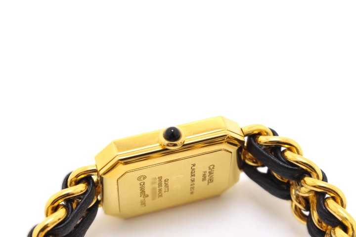 T115 シャネル プルミエールL H0001 GP×レザー クォーツ シャネル CHANEL プルミエール L H0001 腕時計 GP レザー