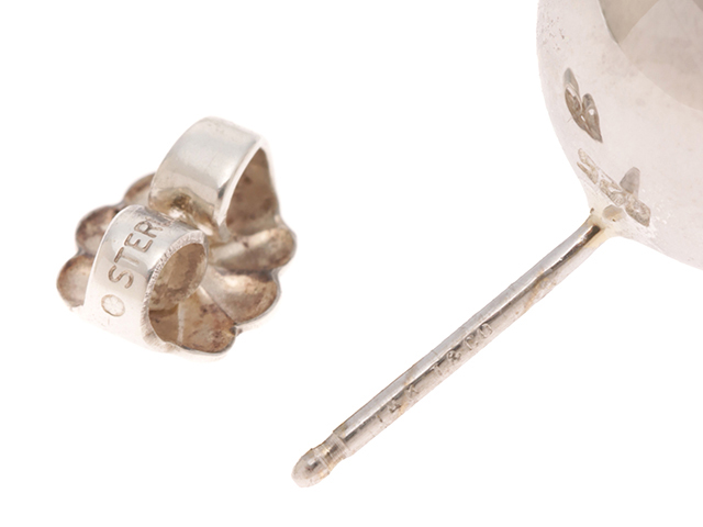 TIFFANY＆CO ティファニー ハードウェアボールピアス/シルバー/K14