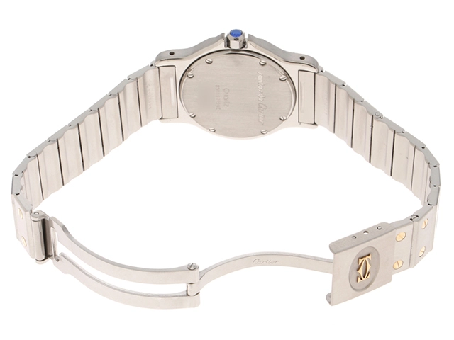 Cartier カルティエ 時計 サントスオクタゴン W2001583 レディース クオーツ GP/SS アイボリー文字盤【431】 2148103932632