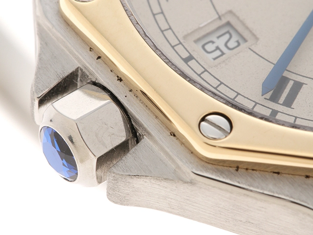 Cartier カルティエ 時計 サントスオクタゴン W2001583 レディース クオーツ GP/SS アイボリー文字盤【431】 2148103932632