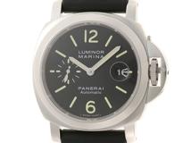 PANERAI パネライ 2013年並行品 ルミノール マリーナ PAM00104 ブラック文字盤 スティール/ラバー 自動巻き【472】SJ