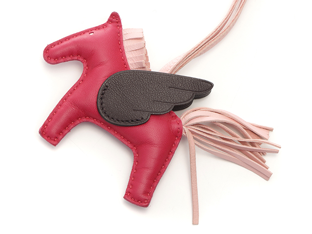 HERMES エルメス ロデオペガサスチャームPM フランボワーズ/ルージュ