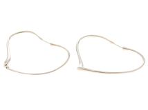 TIFFANY＆CO　ティファニー　オープンハートフープ　 ミディアム　ピアス　SVシルバー　9.7g　2148103933035【432】