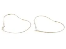 TIFFANY＆CO ティファニー オープンハートフープ ミディアム ピアス SV