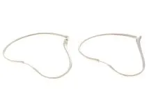 TIFFANY＆CO ティファニー オープンハートフープ ミディアム ピアス SV