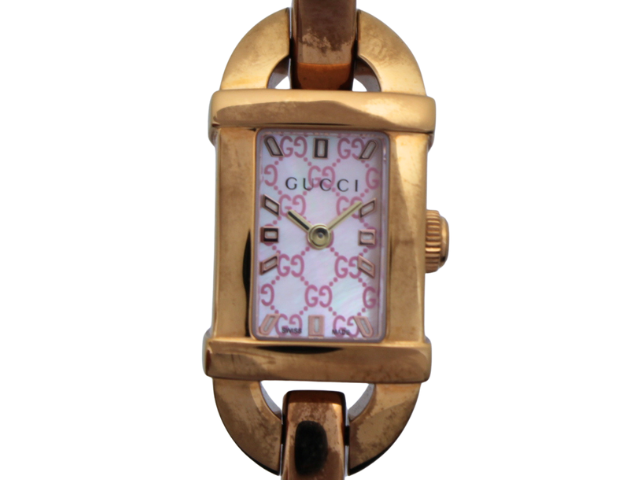 GUCCI グッチ 腕時計 バングルウォッチ PGP ピンクシェル 6800L