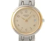 HERMES エルメス ウィンザー デイト ゴールドメッキ/ステンレス