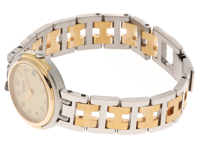 HERMES エルメス ウィンザー デイト ゴールドメッキ/ステンレス