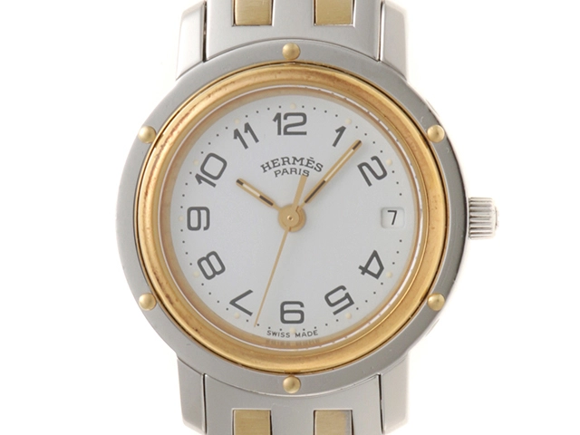 444 HERMES 時計　レディース　クリッパー　CL3.240 コンビ　人気 444 HERMES 時計 レディース クリッパー CL3.240 コンビ 人気 444