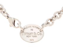 TIFFANY＆CO ティファニー リターントゥオーバルタグネックレス シルバー 重さ約52g【472】YY