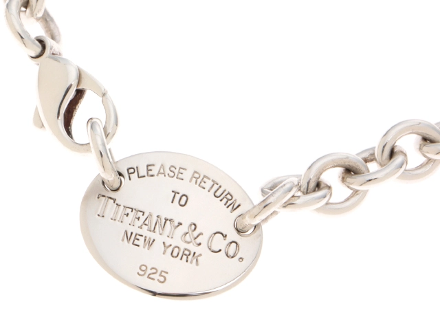 TIFFANY＆CO ティファニー リターントゥオーバルタグネックレス シルバー 重さ約52g【472】YY