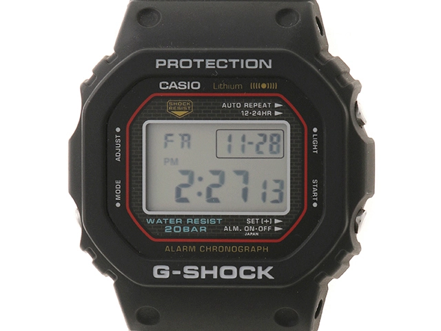 CASIO カシオ 腕時計 G-SHOCK 初代G-SHOCK復刻モデル DW-5000R-1AJF SS/ラバー ブラック/デジタル文字盤 メンズ【431】 2148103935121