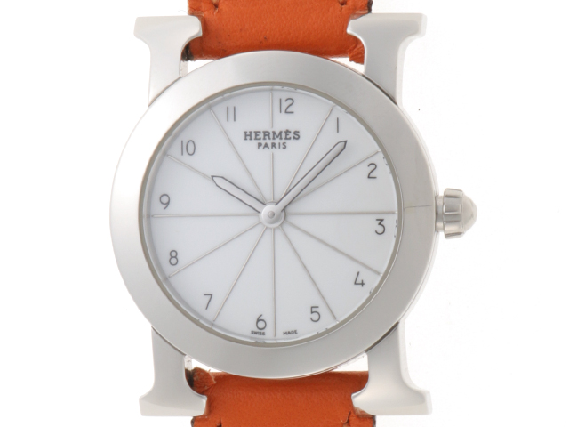 HERMES エルメス レディース クォーツ Hウォッチ ロンド HR1.210
