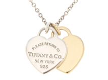 TIFFANY＆CO　ティファニー　リターントゥダブルハートタグ　ネックレス　シルバー/k18ゴールド　3.3g　【472】HA