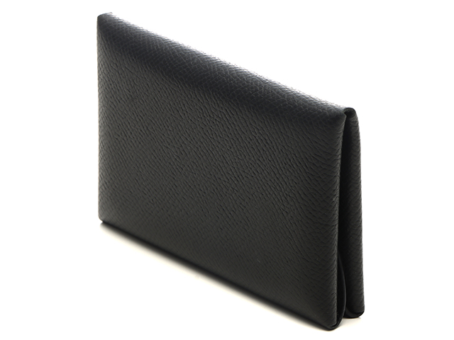 HERMES エルメス カードケース カルヴィ・デュオ ブラック ヴォー