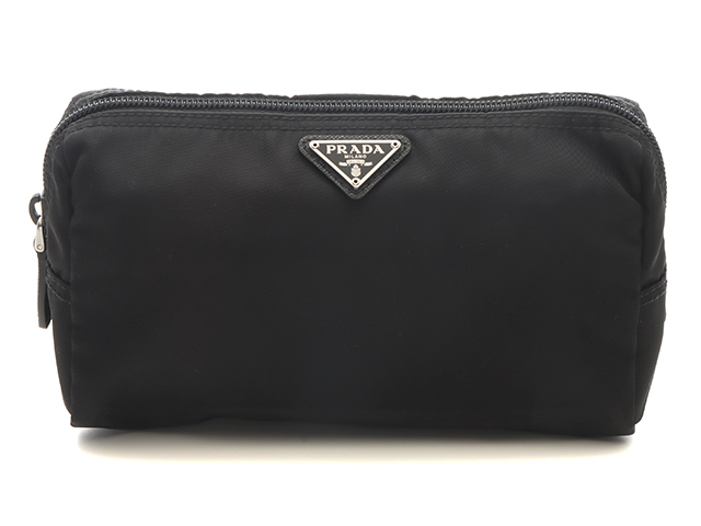 新品未使用　本物　プラダ　ベア　ポーチ　2008 PRADA プラダ ポーチ ブラック ナイロン/サフィアーノ 【472】YN の