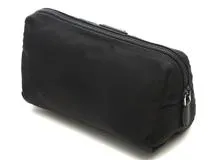 PRADA プラダ ポーチ ブラック ナイロン/サフィアーノ 【472】YN の