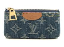 LOUIS VUITTON　ルイヴィトン　ポシェット・クレ　モノグラム・デニム　ブルー【472】YI