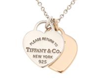 TIFFANY＆CO　ティファニー　リターントゥミニダブルハート　ネックレス　シルバー/k18ピンクゴールド　3.3g　【472】HA