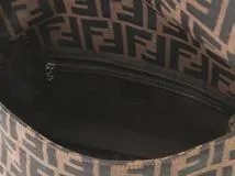 FENDI　フェンディ　ズッカ　マンマバゲット　ダークブラウン／ブラウン　キャンバス／レサ　ハンドバッグ【431】2148103940651