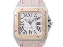 Cartier　カルティエ　W20107X7　サントス100MM　ステンレススチール/ピンクゴールド　自動巻き　男女兼用　腕時計　C