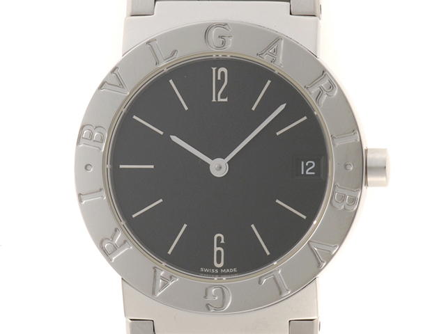 BVLGARI ブルガリ ブルガリブルガリ ブラック文字盤 レディース腕時計