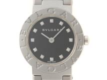 BVLGARI　ブルガリ　ブルガリブルガリ ロゴあり 12ポイントダイヤ　ブラック文字盤【471】I