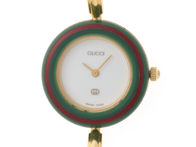 GUCCI グッチ チェンジベゼル 11/12 クォーツ GP/樹脂 レディース