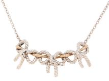 TIFFANY＆CO　ティファニー　トリプルツイストリボン　ネックレス　シルバー/k18ゴールド　5.1g　【471】YN