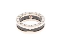 BVLGARI　ブルガリ　セーブザチルドレン 　リング　SV925/セラミック　#48 　5.4g　2148103942532　【471】SK