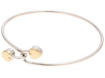 TIFFANY＆CO　ティファニー　ソリッドダブルハートバングル　ネックレス　SV/K18　8.5g　2148103944307【471】IK