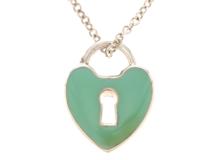 TIFFANY＆CO　ティファニー　ハートロック　ネックレス　SV/ブルーエナメルフィニッシュ　1.9g　2148103944383【471】IK
