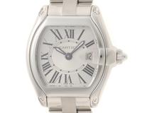 Cartier　カルティエ　ロードスターSM　W62016V3　SS　ホワイト文字盤　女性用クオーツ時計【473】