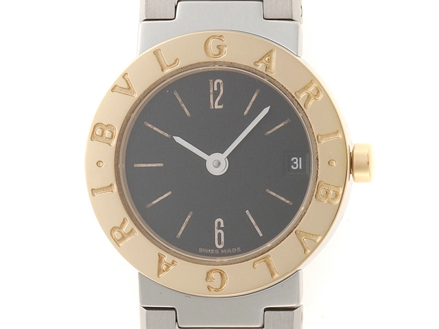 ブルガリ BVLGARI BB23SG デイト クォーツ レディース BVLGARI ブルガリ ブルガリ ブルガリ ブラック文字盤 BB23SG SS/YG