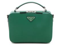 PRADA プラダ  ブリック 2WAY バッグ グリーン サフィアーノ サフィアーノ SV金具2148103949494【472】