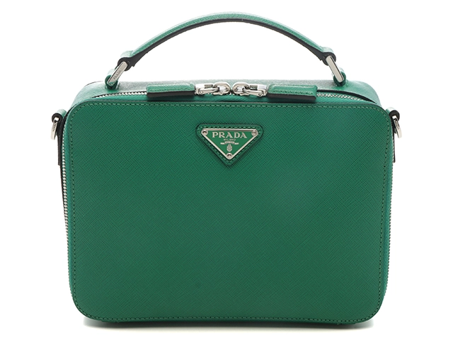 PRADA プラダ ブリック 2WAY バッグ グリーン サフィアーノ