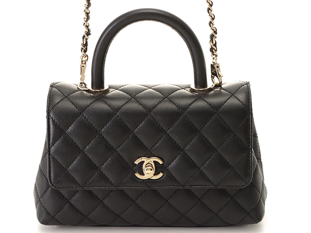 CHANEL シャネル マトラッセ ココハンドル24 XS 2wayバッグ ブラック