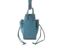 LOEWE ロエベ ハンモックドローストリングバッグ ミニ ブルー カーフ