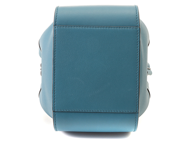 LOEWE ロエベ ハンモックドローストリングバッグ ミニ ブルー カーフ