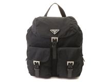 PRADA　プラダ　リュックサック ブラック ナイロン/レザー【430】2148103953941