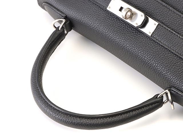 HERMES エルメス ケリー28 ブラック/SV トゴ □P刻印 2148103961069