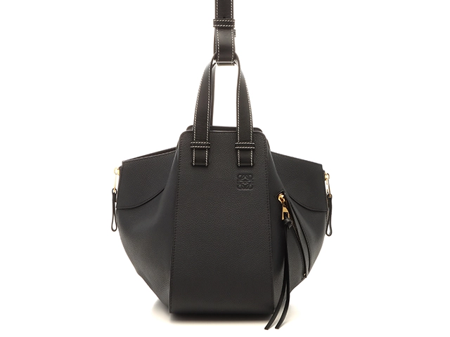 週末価格　LOEWE ハンモックスモール　ブラック LOEWE ロエベ ハンモックバッグ スモール ネイビー/ブラック カーフ
