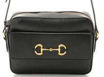 GUCCI　グッチ　ホースビット1955 　ショルダーバッグ　ブラック　レザー　645454【431】2148103965432