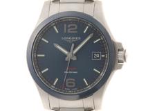 LONGINES ロンジン 腕時計 コンクエスト V.H.P. L3.719.4.96.6  SS/SS ブルー文字盤 クォーツ【472】TS