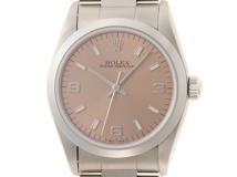 A番 ROLEX ロレックス 男女兼用 オートマチック オイスター パーペチュアル 31 77080 ピンク369文字盤 SS【472】HK