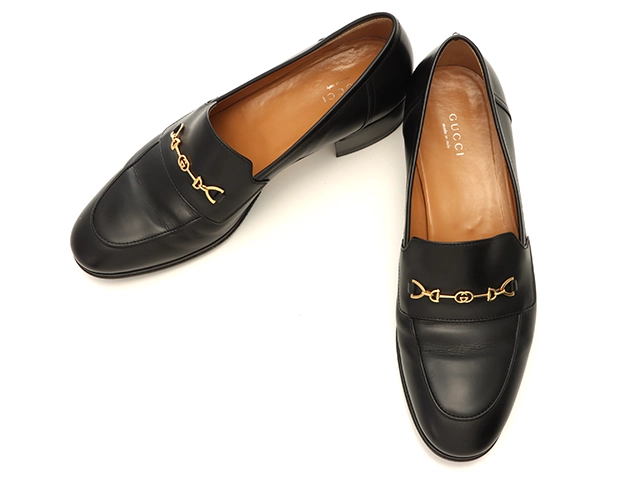 グッチ　ホースビット　チャンキーヒール　ローファー　本革　レザー　US6.5 グッチ ホースビット チャンキーヒール ローファー 本革 レザー US6.5