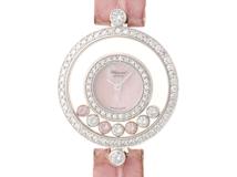 Chopard ショパール 腕時計 ハッピーダイヤモンド Dベゼル ムービング 20/3957 K18WG/ワニ革 4PD/3PS 文字盤 K18WG/革【472】TS