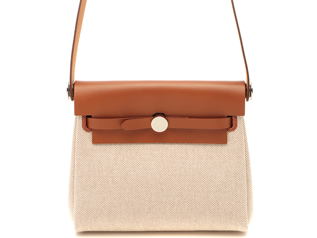 Hermès エルメス エールバッグジップミニ ナチュラル/フォーブ