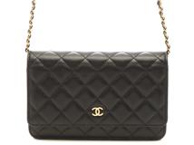 CHANEL シャネル バッグ　マトラッセ　チェーンウォレット　ブラック／ｇｐ　キャビア　1432231　2148103977626【437】