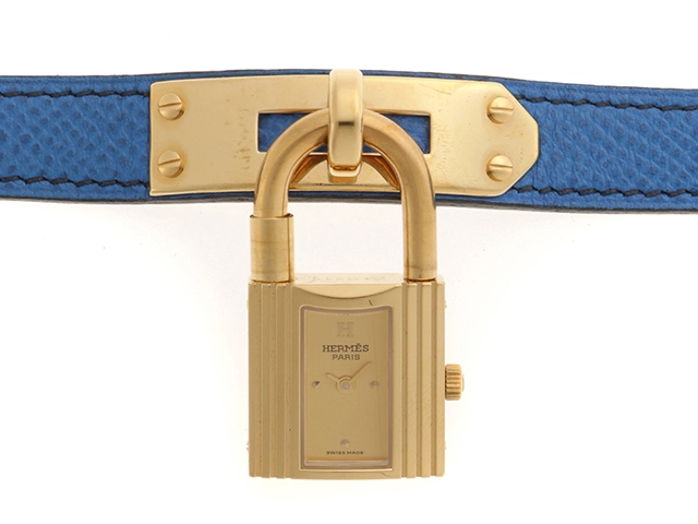 HERMES エルメス ケリーウォッチ KE1.201 GP/レザー 〇Y刻印
